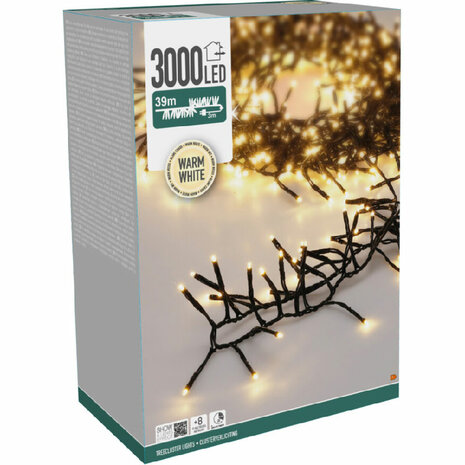 Treecluster Kerstboomverlichting - 3000led - warm wit