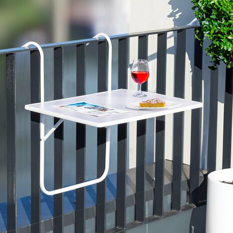 Balkontafel 60x40 - Wit