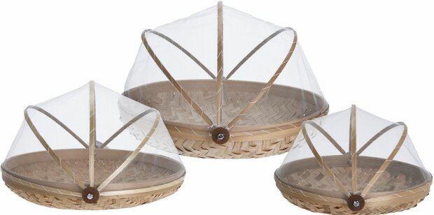 Vliegenkap - bamboe - set van 3
