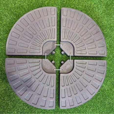 Ceruzo Parasoltegels - Vulbaar tot 66 kg - 4 Tegels - voor Kruisvoet