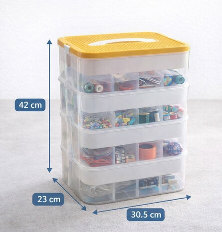 Ceruzo Opbergbox - Stapelbaar - 4 Lagen 