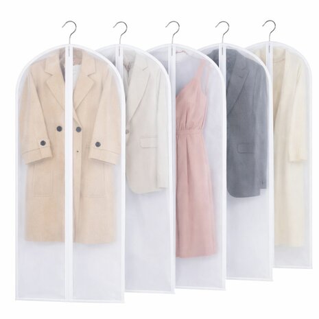  Ceruzo Kledinghoezen 5x - Transparant - 60x140cm