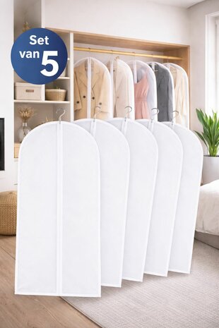  Ceruzo Kledinghoezen 5x - Transparant - 60x140cm