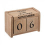 koloniale houten kalender, beige